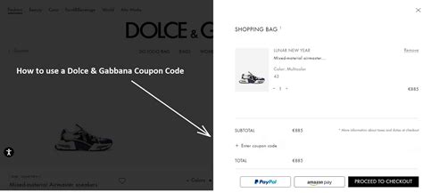 dolce gabbana rabatt code|gabbana coupon code.